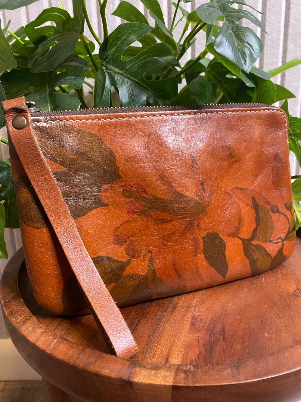 Women's Patricia Nash Italian Leather Floral Multicolor Wristlet Wallet